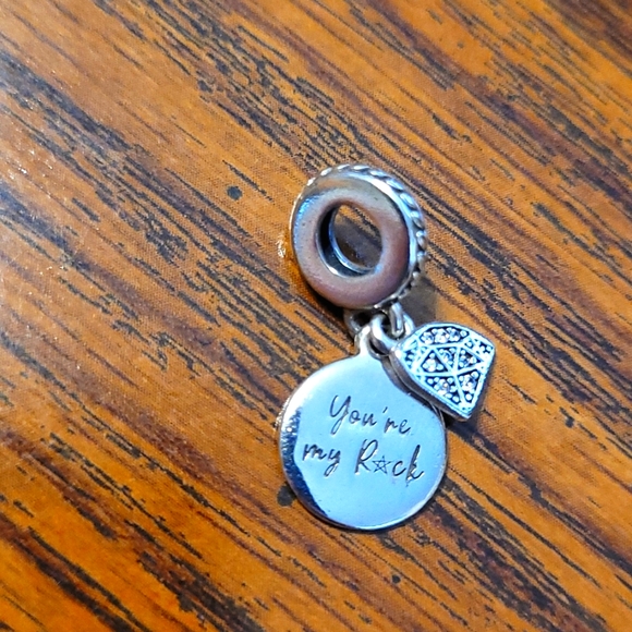 Pandora Jewelry - Pandora Charm for Bracelet - You're My Rock - Diamond - EXCELLENT CONDITION